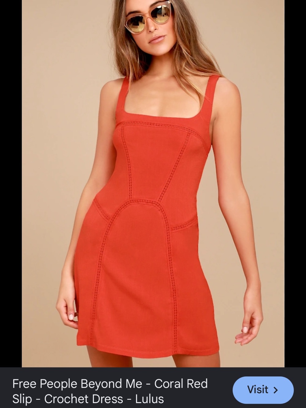 Free People Red Slip Dress